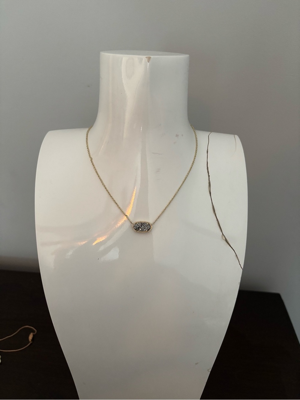 Kendra Scott Gold and Platinum Drusy Elisa Necklace